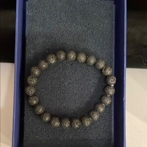 Elegant Black Lava Rock Bracelet NIB
